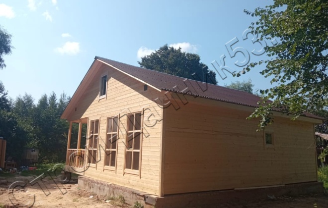 3 Каркасно-щитовой дом Д-23, 9х9м, 81М², Московская область, Дмитровский район, деревня Алешино (10)